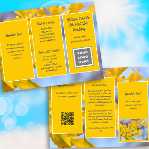 Broschüre mit gegliederten Gingko-Geschäftslogos