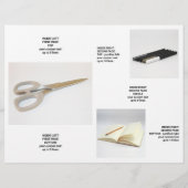 Broschüre mit geklappter Titelseite des Firmenlogo (Rückseite)