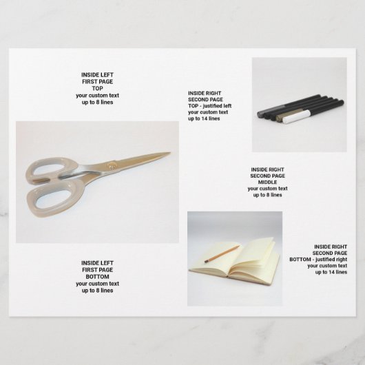 Broschüre mit geklappter Titelseite des Firmenlogo (Rückseite)