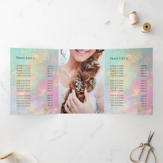 Broschüre mit inspiriert Hintergrund Dreifach Gefaltete Einladung (Innenseite)