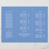 Broschüre "Modern Promotions Logo Blue Trifold" (Rückseite)