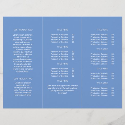 Broschüre "Modern Promotions Logo Blue Trifold" (Rückseite)