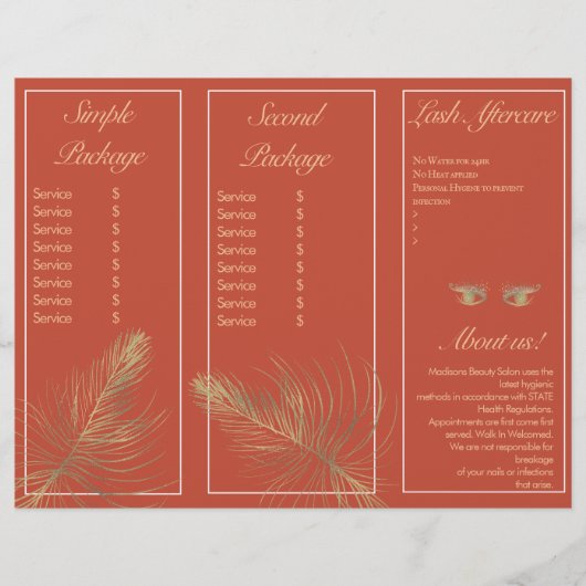 Broschüre "Modernes Eyelash Services"-Flyer (Vorne)