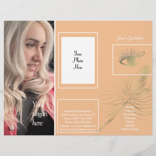 Broschüre "Modernes Eyelash Services"-Flyer (Hinten)