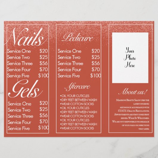 Broschüre "Modernes Nail Services" Flyer (Vorne)