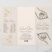 Broschüre "Neutral Gold Speck Nail Salon Price Lis (Vorderseite)