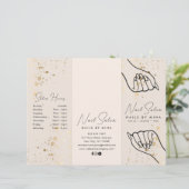 Broschüre "Neutral Gold Speck Nail Salon Price Lis (Stehend Vorderseite)