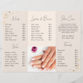 Broschüre "Neutral Gold Speck Nail Salon Price Lis (Rückseite)