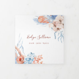 Broschüre "Peach and blue tropfold"