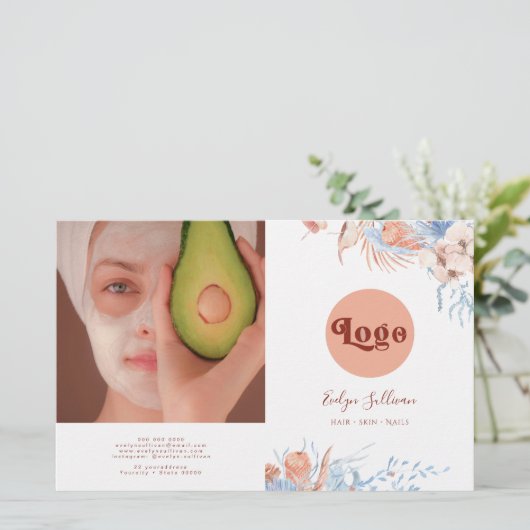 Broschüre "Pfirsich" und "Blauer Tropenblättriger" (Stehend Vorderseite)