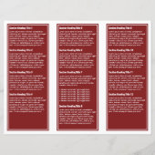 Broschüre "Red White Simple Border" (Rückseite)
