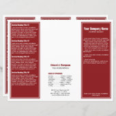 Broschüre "Red White Simple Border" (Vorne/Hinten)