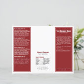 Broschüre "Red White Simple Border" (Stehend Vorderseite)