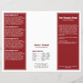 Broschüre "Red White Simple Border" (Vorderseite)