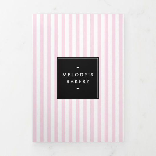 Broschüre "Retro Pink and White Stripes" (Cover)