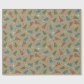 Broschüre Retro Weihnachtswrapping Papier Geschenkpapier (Flach)