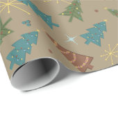 Broschüre Retro Weihnachtswrapping Papier Geschenkpapier (Rolleneckpunkt)