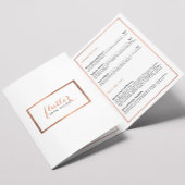 Broschüre "Rose Gold Lash Salon"