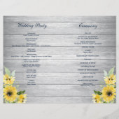 Broschüre "Rustic Sunflower Greenerity Wedding Pro (Hinten)