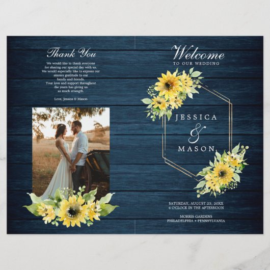 Broschüre "Rustic Sunflower Greenerity Wedding Pro (Vorne)