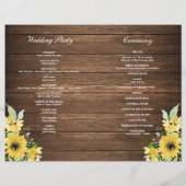 Broschüre "Rustic Sunflower Greenerity Wedding Pro (Hinten)