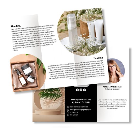 Broschüre "Schwarzes Logo" oder "Foto"