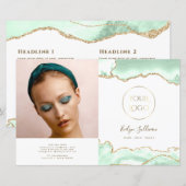 Broschüre "Seafoam green agate" (Vorne/Hinten)