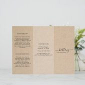 Broschüre "Simple Brown Rustic Business Trifold" (Stehend Vorderseite)