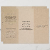 Broschüre "Simple Brown Rustic Business Trifold" (Vorne/Hinten)
