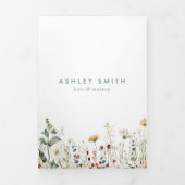 Broschüre "Summer Wildblume Field" Dreifach-gefaltete Programmkarte (Cover)