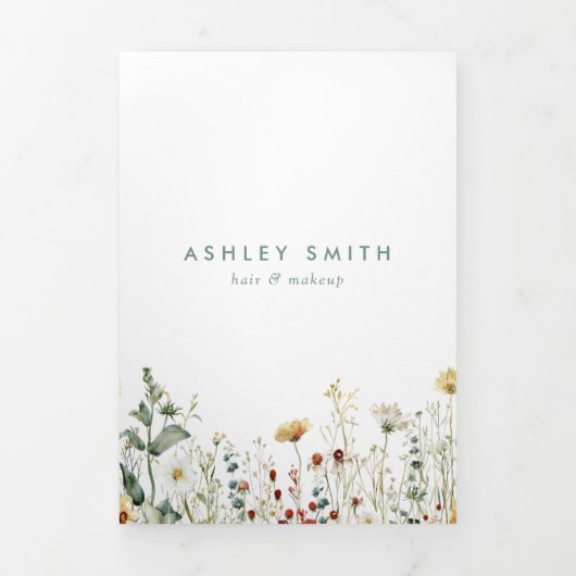 Broschüre "Summer Wildblume Field" Dreifach-gefaltete Programmkarte (Cover)