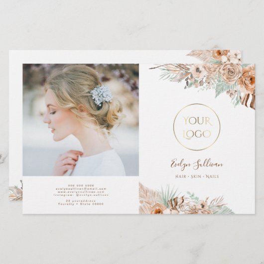 Broschüre "tropisches Beige" und "Minze" (Vorne/Hinten)