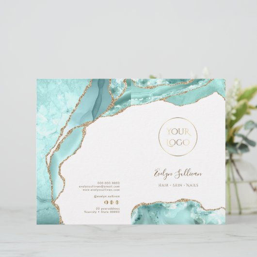 Broschüre über das Aquamarine-Agate-Menü (Stehend Vorderseite)