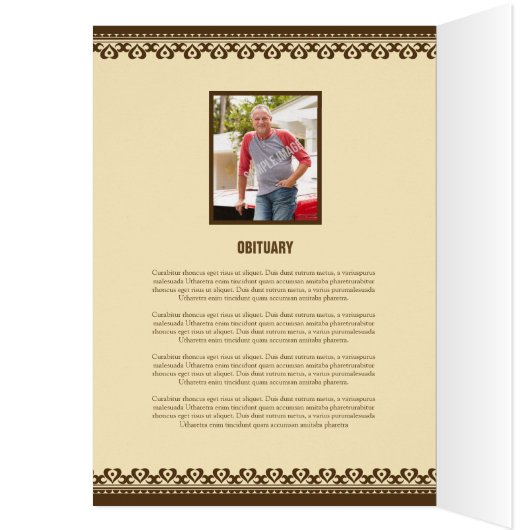 Broschüre über das Beerdigungsprogramm (Innen (Links))