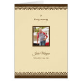 Broschüre über das Beerdigungsprogramm (Vorne)