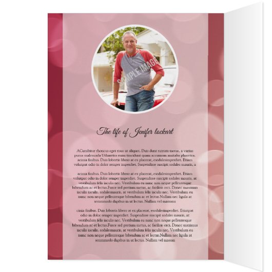 Broschüre über das Beerdigungsprogramm (Innen (Links))