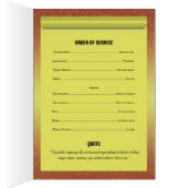 Broschüre über das Beerdigungsprogramm (Innen (Rechts))