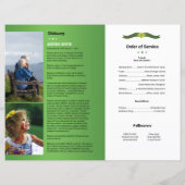 Broschüre über das Beerdigungsprogramm (Rückseite)