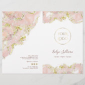 Broschüre über das Design-Menü "Rosa Marmor" (Vorderseite)