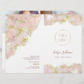 Broschüre über das Design-Menü "Rosa Marmor" (Vorne/Hinten)