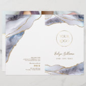 Broschüre über das graublaue Agate-Service (Vorne/Hinten)