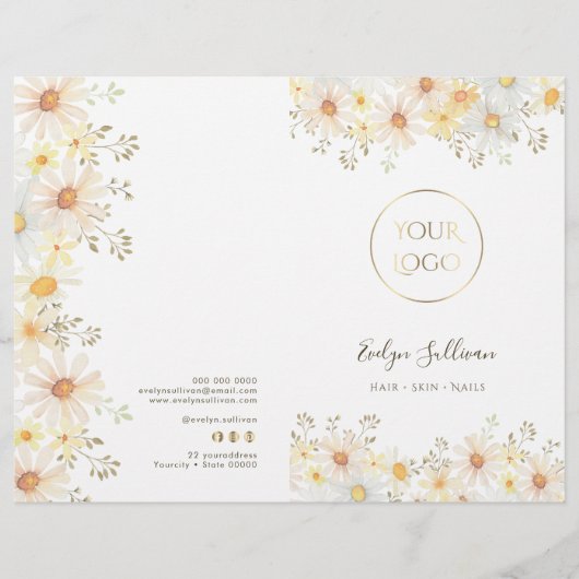 Broschüre über das Menü "Daisies" (Vorderseite)