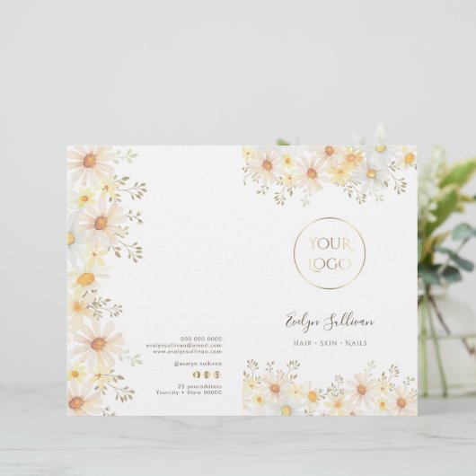 Broschüre über das Menü "Daisies" (Stehend Vorderseite)