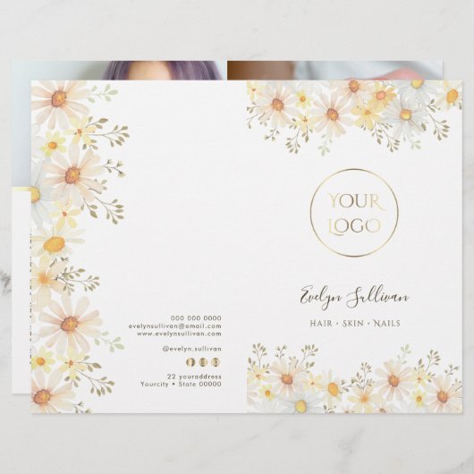 Broschüre über das Menü "Daisies" (Vorne/Hinten)