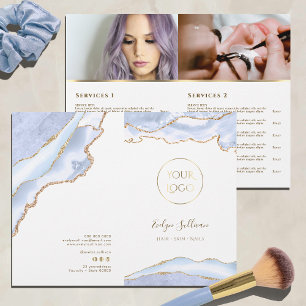 Broschüre über das pastellblaue Agate-Service