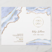 Broschüre über das pastellblaue Agate-Service (Vorderseite)