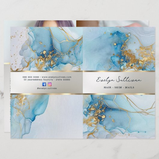 Broschüre über das Service-Menü "Blue Tinte" (Vorne/Hinten)