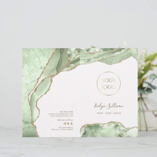 Broschüre über das Service-Menü "Jade Green Age" (Stehend Vorderseite)