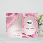 Broschüre über das Service-Menü "Rosa Imitat" (Stehend Vorderseite)