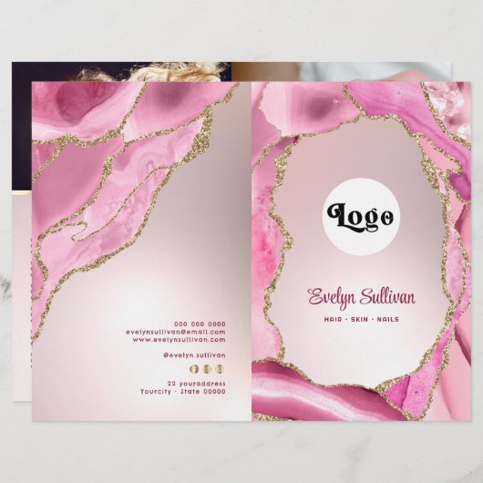 Broschüre über das Service-Menü "Rosa Imitat" (Vorne/Hinten)